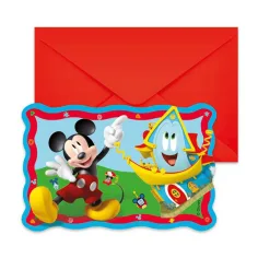 Disney Mickey мишка парти покана 6бр комплект