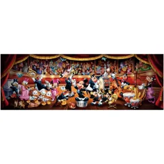Disney – Мики и приятелите му в оркестър 1000 части панорамна пъзел с постер - Clementoni изображение 2