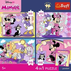 Disney Мини Маус - 4 x 88 броя Premium Plus Kids пъзел - Trefl изображение 2