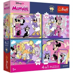 Disney Мини Маус - 4 x 88 броя Premium Plus Kids пъзел - Trefl изображение 1