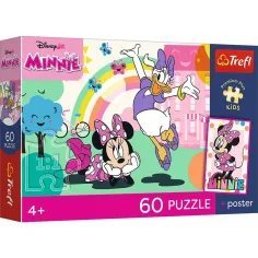 Disney Мини Маус 60бр. премиум плюшено дете пъзел с постер - Trefl изображение 1