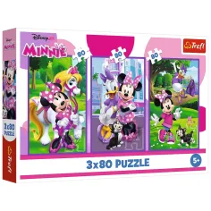 Disney: Мини Маус и приятелите й 3x80бр. пъзел - Trefl