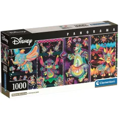 Disney: Неонови герои 1000 части панорамна пъзел 98x33см - Clementoni