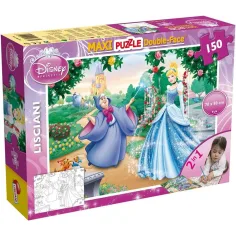 Disney Пепеляшка 2 в 1 макси 150 части пъзел и оцветяване 70x50см - Lisciani
