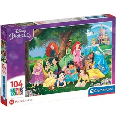 Disney Принцеси 104бр. Супер Цветен Пъзел - Clementoni изображение 1