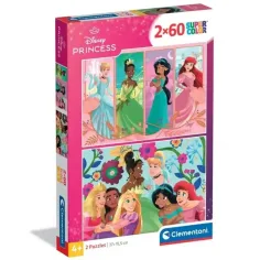 Disney Принцеси 2x60бр. Supercolor пъзел - Clementoni