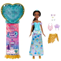 Disney Принцеси - Сърцата изненада кукла - Жасмин - Mattel изображение 6