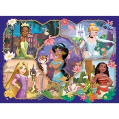 Disney принцеси и техните животни 2 в 1 24бр. Eco мини пъзел и оцветяване 35x25см - Lisciani изображение 2