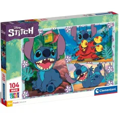 Disney Stitch 104бр. макси Supercolor пъзел - Clementoni
