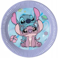 Disney Stitch и Angel хартиени чинии 8бр. комплект 20см