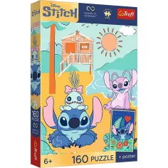 Disney Stitch на плажа 160 части UFT пъзел с постер - Trefl изображение 1