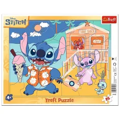 Disney Stitch на плажа 25 части рамков пъзел - Trefl