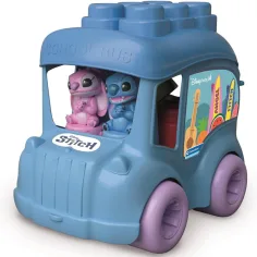 Disney Stitch училищен автобус с меки строителни блокчета - Clementoni
