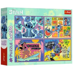 Disney: Удивителният Ститч 4x250бр. пъзел - Trefl