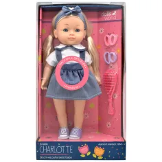 Dolls World: Говореща на българския език кукла Шарлот в дънкова пола изображение 2