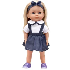 Dolls World: Говореща на българския език кукла Шарлот в дънкова пола изображение 3
