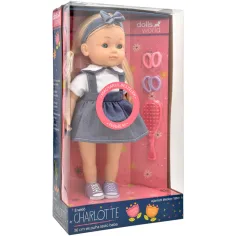 Dolls World: Говореща на българския език кукла Шарлот в дънкова пола