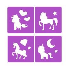 Dream Horse: Комплект за асфалтова креда с шаблони на еднорози изображение 2