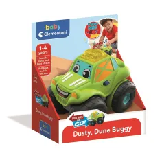 Dusty, задноизтеглящ се бебешки дюна бъги с звук и светлина - Clementoni