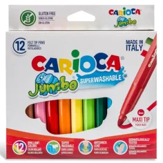 Джъмбо комплект флумастери 12бр - Carioca изображение 2