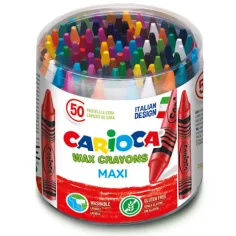 Джъмбо комплект восъчни пастели 50бр - Carioca изображение 2