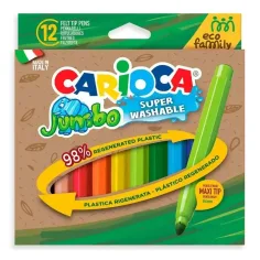 Eco Family Jumbo 12бр. флумастер комплект 6 мм - Carioca