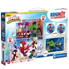 Edukit: Spidey 4 в 1 колекция от игри - Clementoni