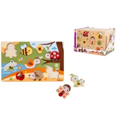 Eichhorn: Дървена пъзел с животински дръжки в различни варианти 1бр - Simba Toys