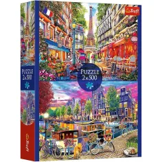 Европейски столици 2x500бр. пъзел - Trefl