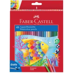 Faber-Castell: 48бр. акварелни цветни моливи с четка
