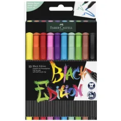 Faber-Castell: Черна серия 10бр. комплект цветни маркери
