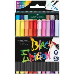 Faber-Castell: Черна серия 20бр. цветни маркери комплект