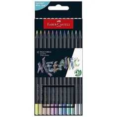 Faber-Castell: Черна версия метален цвят цветни моливи комплект 12бр