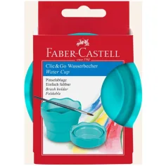Faber-Castell: Click&Go чаша за четки в тюркоазен цвят