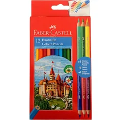 Faber-Castell: Цветни моливи 12бр. + 3бр. Биколор