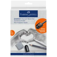 Faber-Castell: Goldfaber скицник с въглища 8бр.