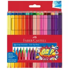 Faber-Castell: Grip 30бр. цветни флумастери комплект