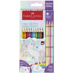Faber-Castell: Grip Еднорог цветни моливи комплект 10+3 бр. пастелни цветове