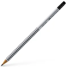 Faber-Castell: Grip графитен молив с гума HB сребрист