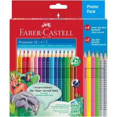 Faber-Castell: Grip комплект цветни моливи 18+6бр.