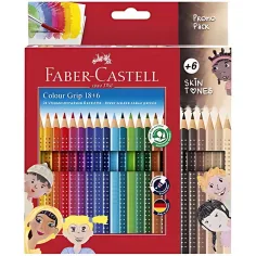 Faber-Castell: GRIP комплект цветни моливи 24бр. с 6бр. моливи в телесен цвят