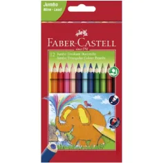 Faber-Castell: Jumbo комплект от 12 триъгълни цветни молива