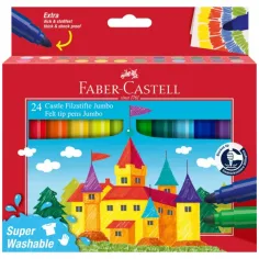 Faber-Castell Jumbo Флумастер Комплект – 24 бр „Замък” комплект