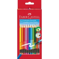 Faber-Castell: Комплект цветни моливи с гумичка 12бр