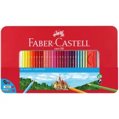 Faber-Castell: Комплект цветни моливи в метална кутия 60бр.