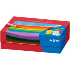 Faber-Castell: Комплект темперни бои в буркани 6x20ml