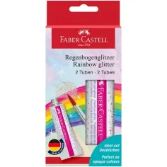 Faber-Castell: Лепило с цветен брокат 2x12ml