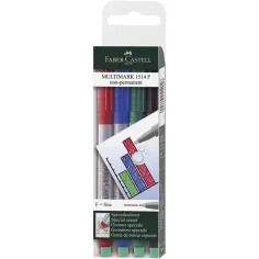 Faber-Castell: Multimark фолиен маркер комплект от 4 части F
