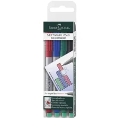 Faber-Castell: Multimark фолиен маркер комплект S – 4 бр