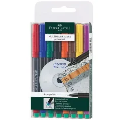 Faber-Castell: Multimark S Алкохолни Маркери Комплект 8 Цвята 0,4 мм